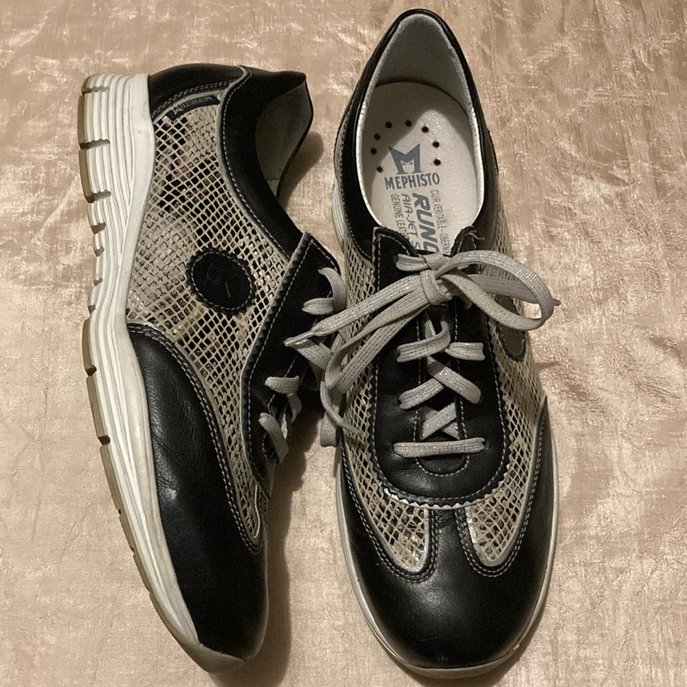 Mephisto Run Off Yael Sneaker Comfort Snakeskin
